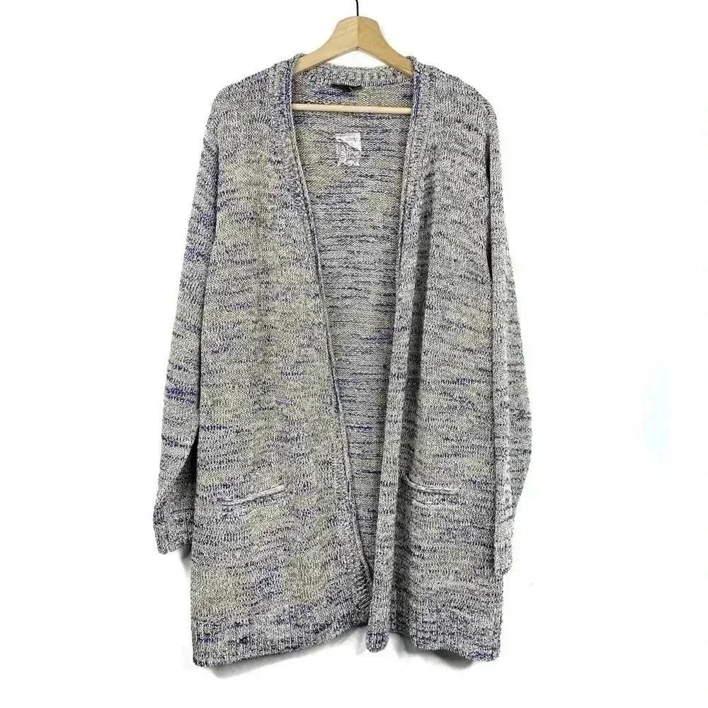 C. Wonder Oversized Open Front Marled Cardigan